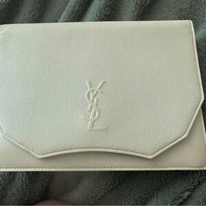 Yves Saint Laurent White Clutch